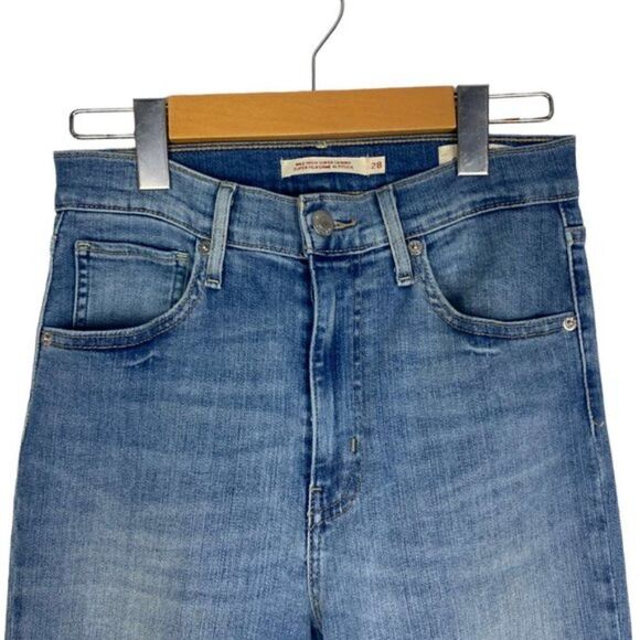 WOMEN'S BLUE Light Wash Levi's Mile High Super Skinny Blue Jeans Size 28 X 30 - Picture 3 of 16